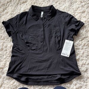 Lululemon Black Polo Shirt